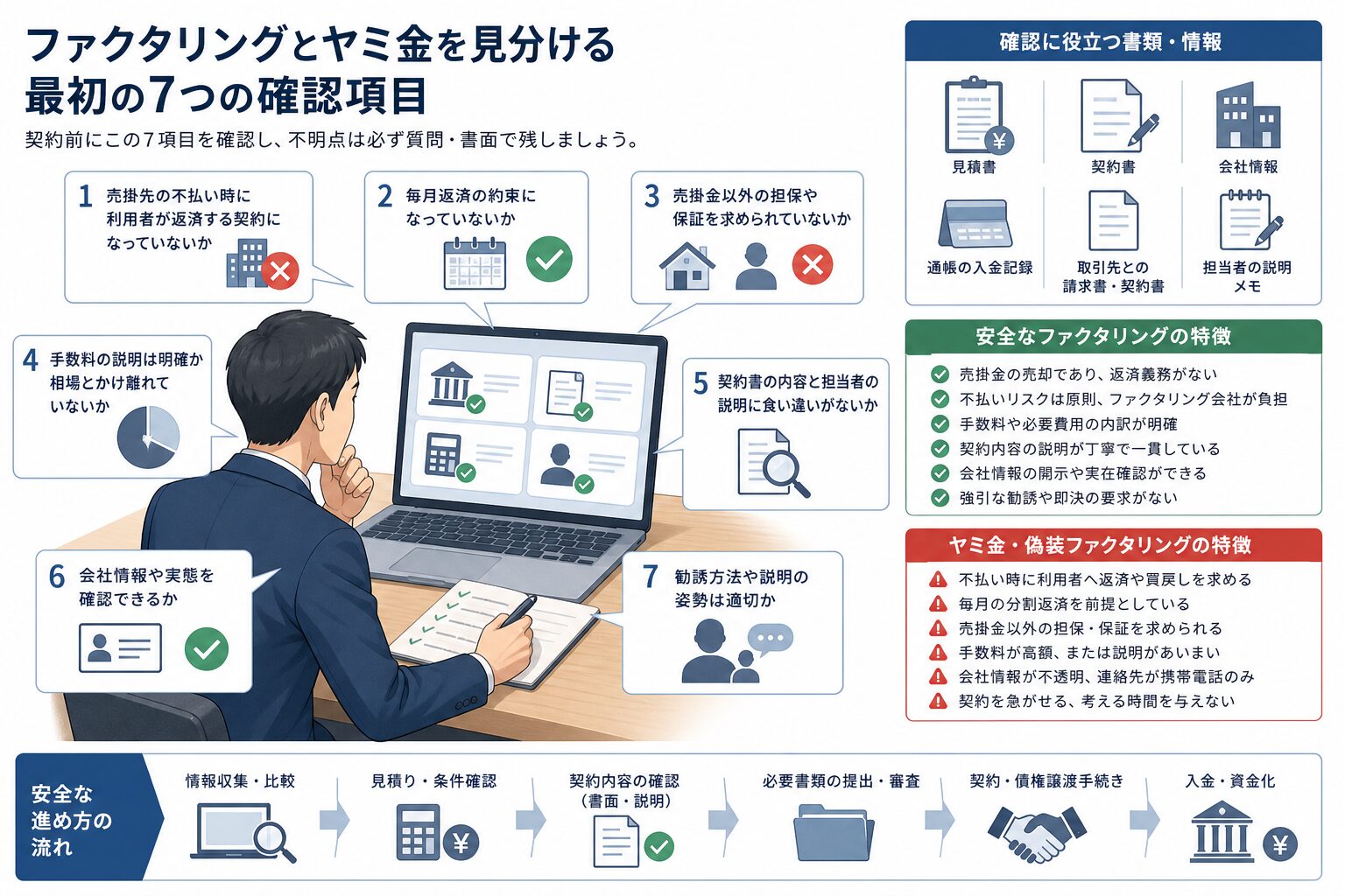 ファクタリング会社の情報を確認する事業者
